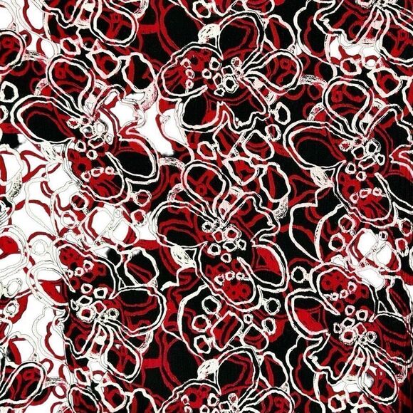 Studio 1940 Blouse Women's Size 26/28W Black & Red Open Front Attached Tank Top - Picture 6 of 9